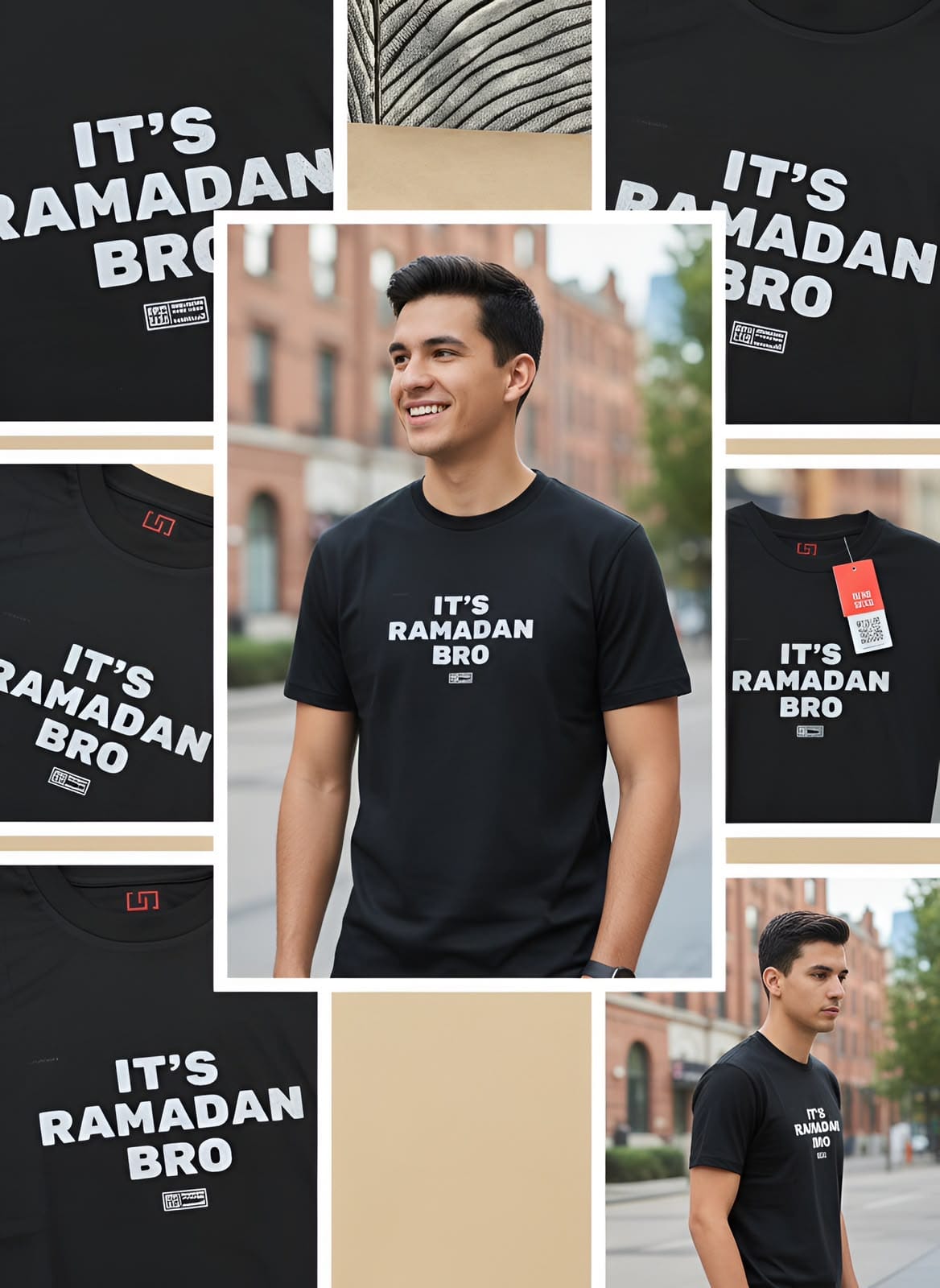 Mood Shield Tee Oversized Black Cotton - Image 3