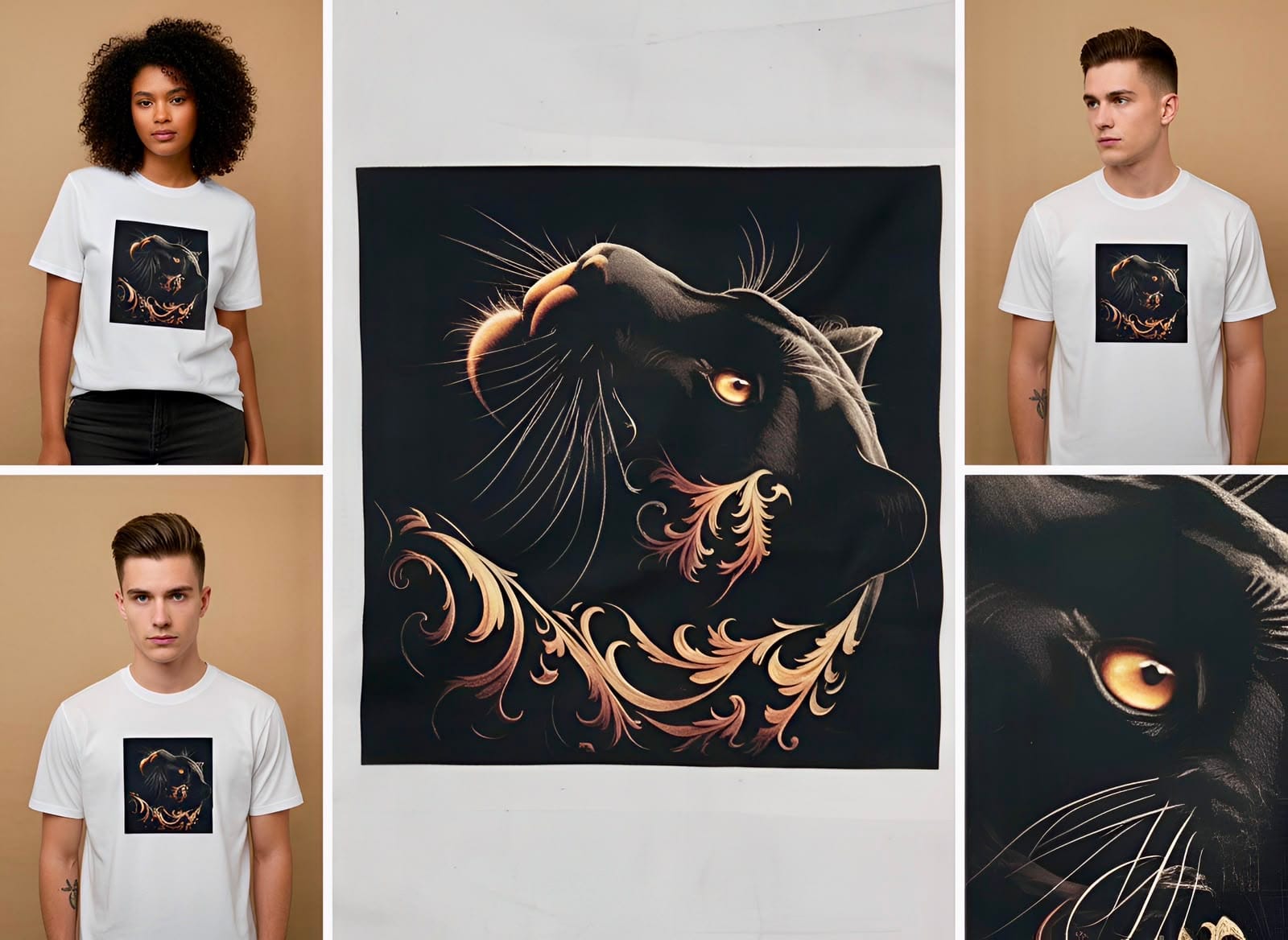 Oversized Cotton Lion Graphic T‑Shirt - Image 2