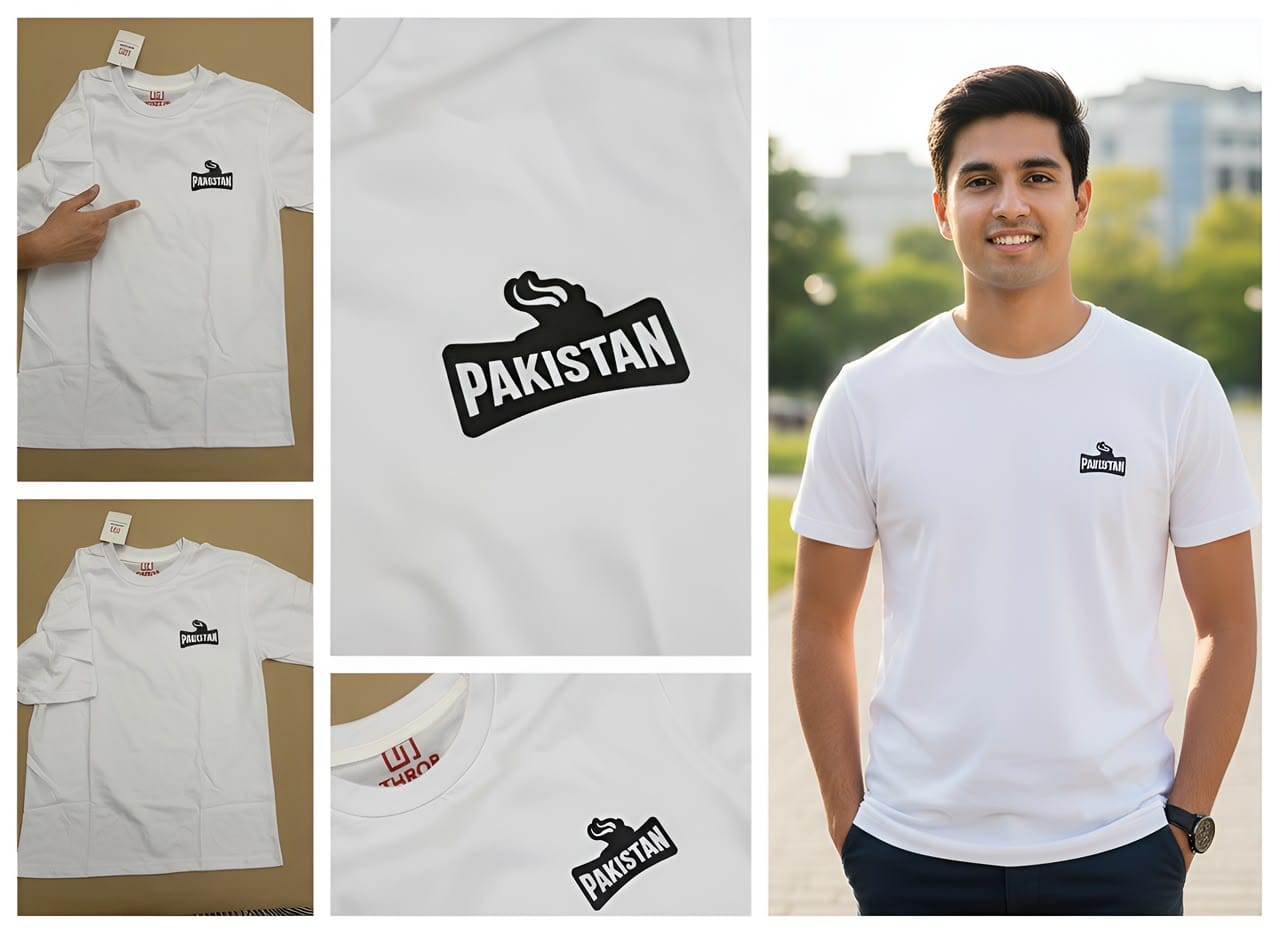 Pak Spirit Tee – Oversized White Cotton - Image 3