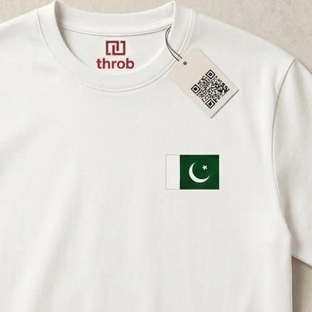 Oversized Cotton Tee with Flag Print –HD Graphic - Image 2