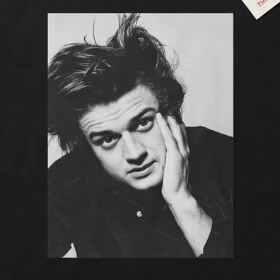 Oversized Cotton Tee-Monochrome Portrait Print - Image 2