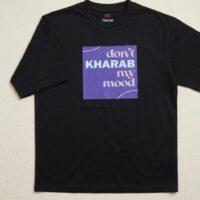 Mood Shield Tee Oversized Black Cotton