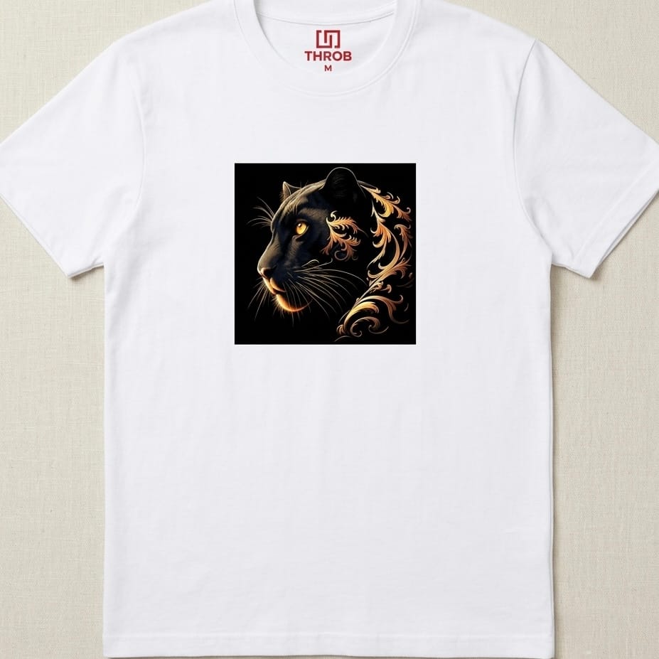 Oversized Cotton Lion Graphic T‑Shirt