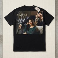 Meri Zindagi Hai Tu Graphic Tee – Black Cotton