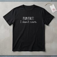 Fun Fact Statement Tee – Oversized Black Cotton