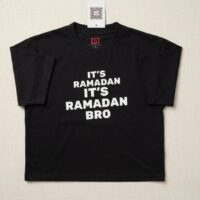 Ramadan Vibes Oversized Tee Black Cotton