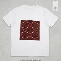 Ajrak Heritage Tee – Oversized White Cotton