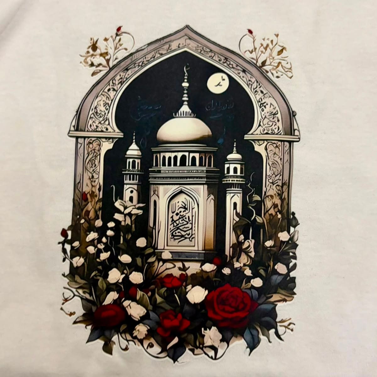 Majestic Taj Tee – Oversized White Cotton - Image 2