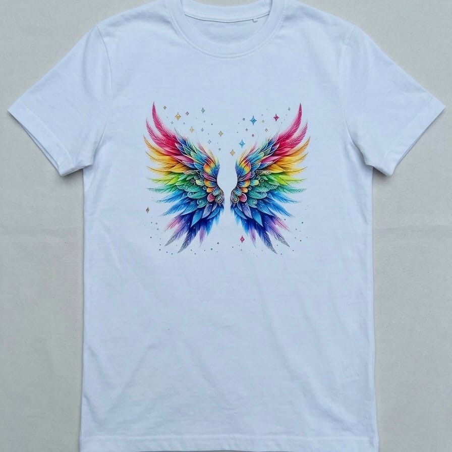 Freedom Wings Tee – Oversized White Cotton