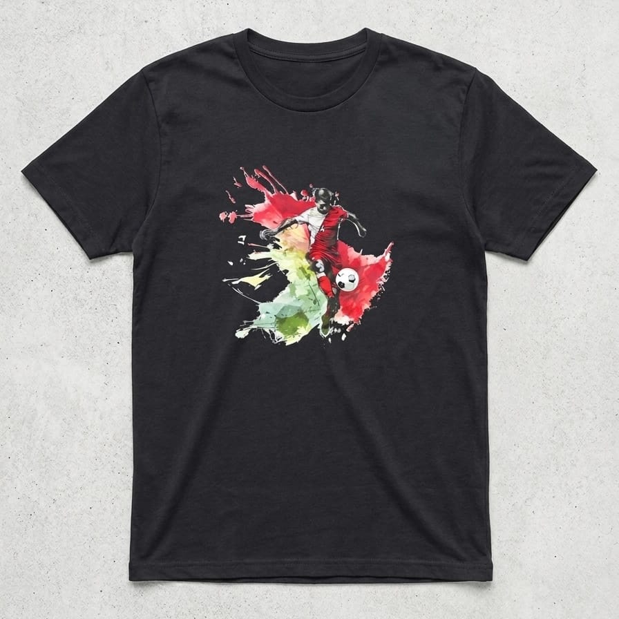 Kick Splash Tee – Oversized Black Cotton