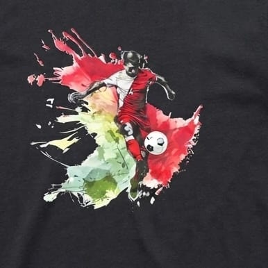 Kick Splash Tee – Oversized Black Cotton - Image 2